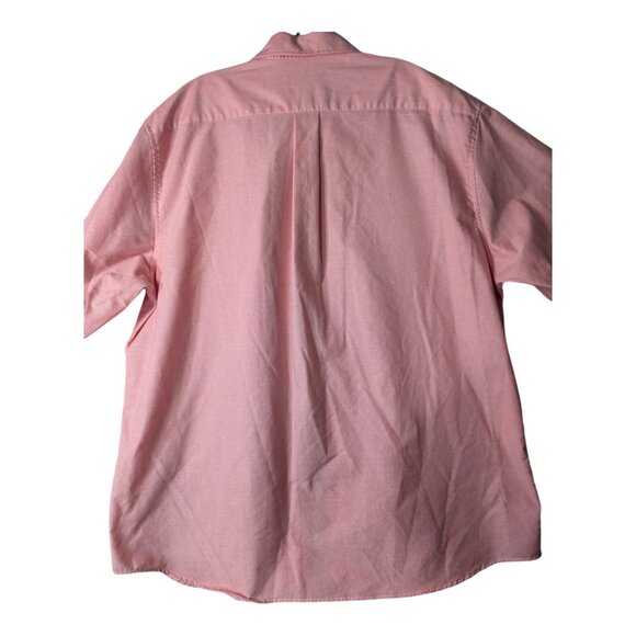 Saddlebred Mens 17.5 34/35 Easy Care Oxford Button-Down Shirt Pink - Picture 10 of 11